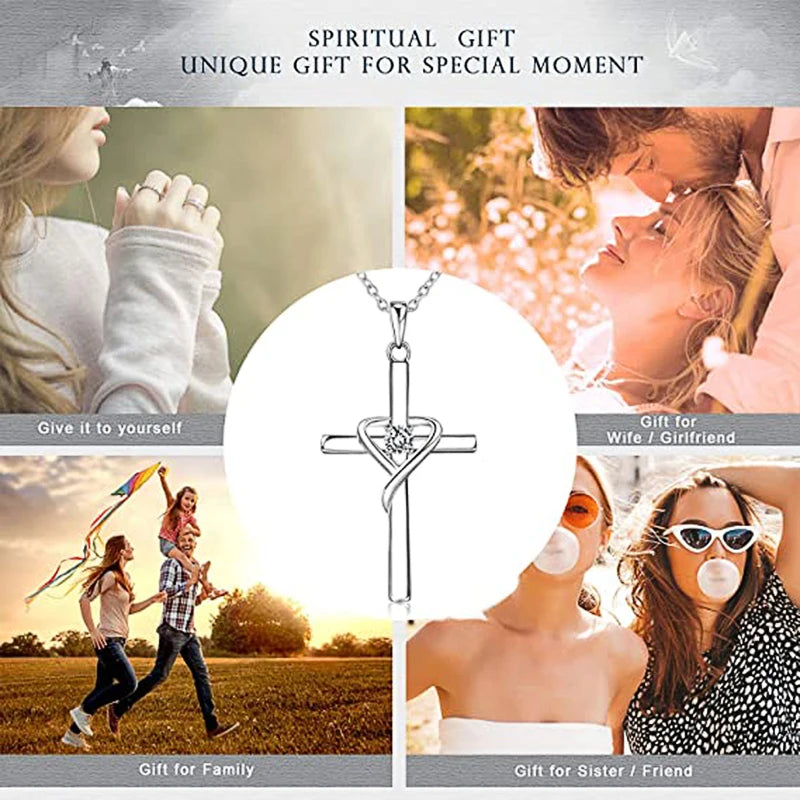 Radiant Grace – Delicate Cross Zirconia Necklace / Chosen & Loved Jewelry Collection