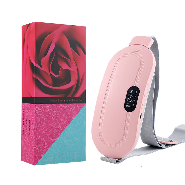 Electric Heating Massage Belt – Ultimate Menstrual Cramp Relief &amp; Comfort | Abdominal Heating Pad for Period Pain &amp; Discomfort
