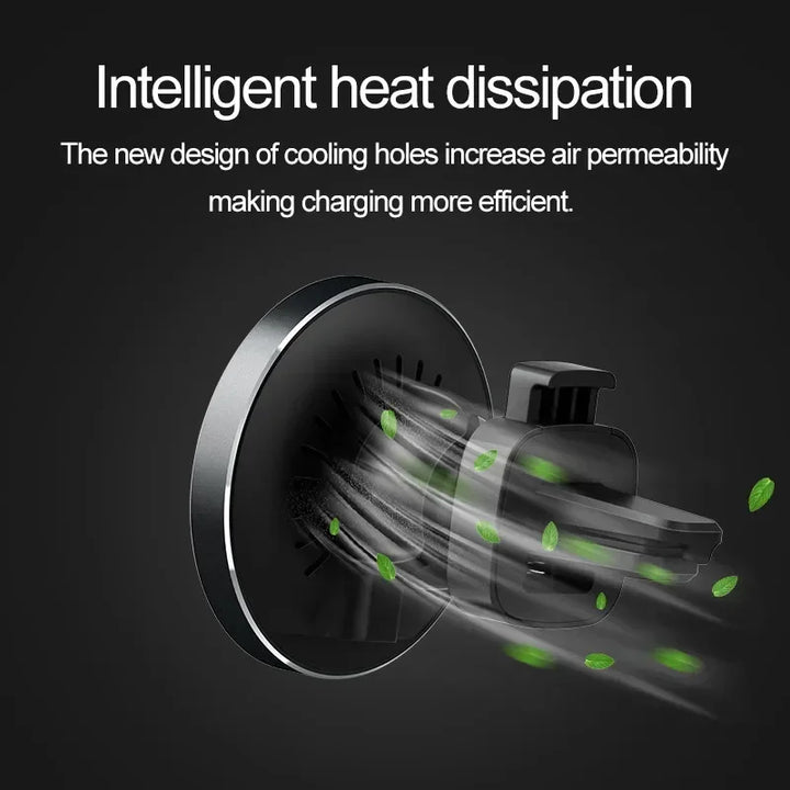 15W Magnetic Car Wireless Charger Stand for iPhone 15 14 13 12 Pro Max Samsung