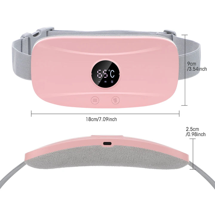Electric Heating Massage Belt – Ultimate Menstrual Cramp Relief &amp; Comfort | Abdominal Heating Pad for Period Pain &amp; Discomfort