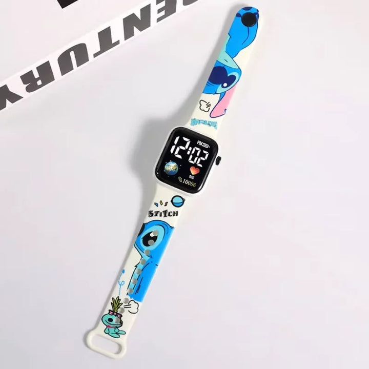 New Disney Stitch Color Printed LED Student Watch Y1