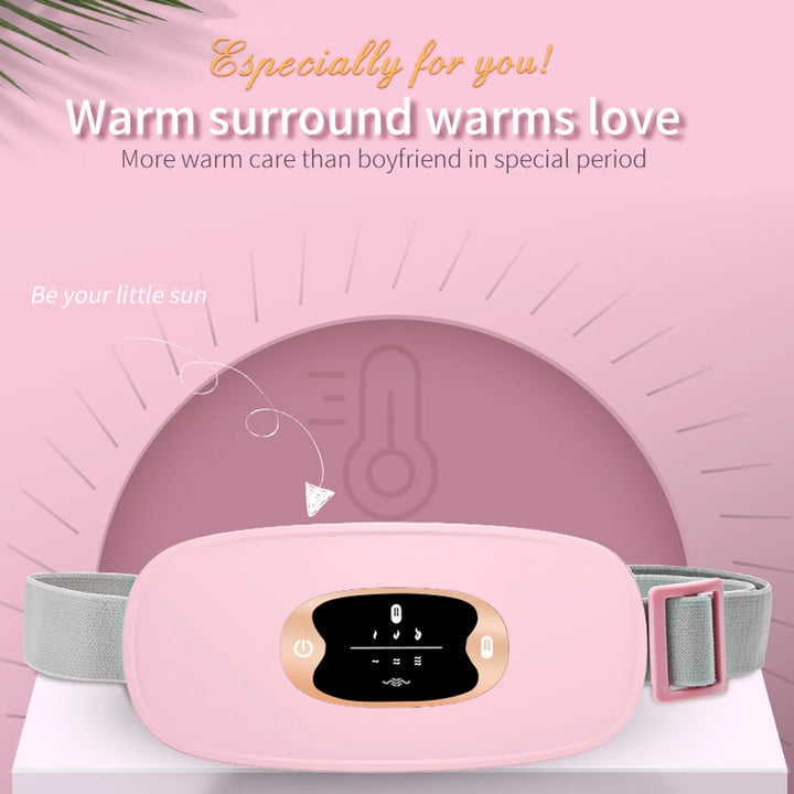 Electric Heating Massage Belt – Ultimate Menstrual Cramp Relief &amp; Comfort | Abdominal Heating Pad for Period Pain &amp; Discomfort