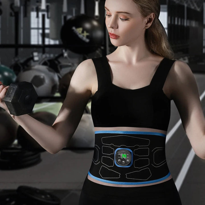 EMS Abdominal Toning Belt – Electric Muscle Stimulation for Toning, Slimming &amp; Shaping | Portable Waist Trainer &amp; Fitness Massager
