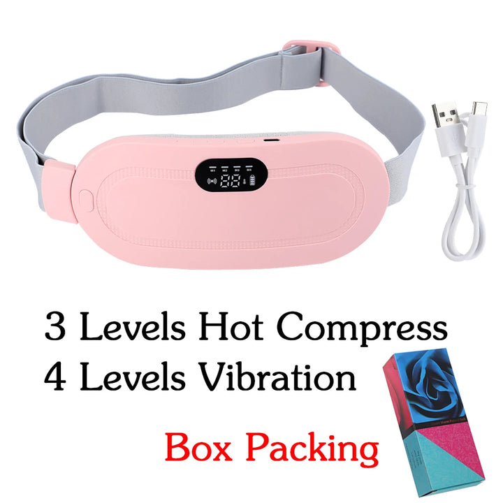 Electric Heating Massage Belt – Ultimate Menstrual Cramp Relief &amp; Comfort | Abdominal Heating Pad for Period Pain &amp; Discomfort