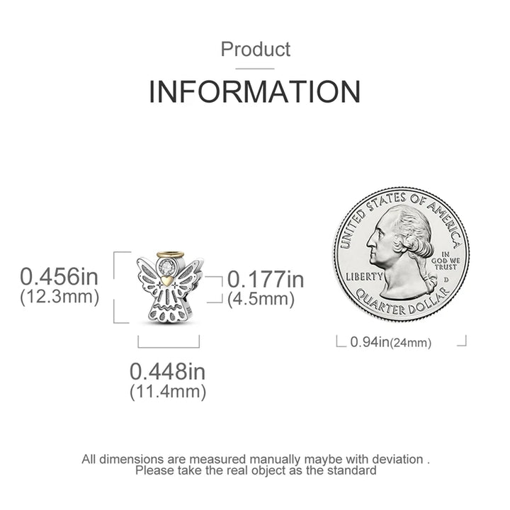 Sterling Silver CZ Dentist Tooth Charm Beads for Women