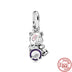Silver Cartoon Cute Panda Bear Pendant for DIY Jewelry