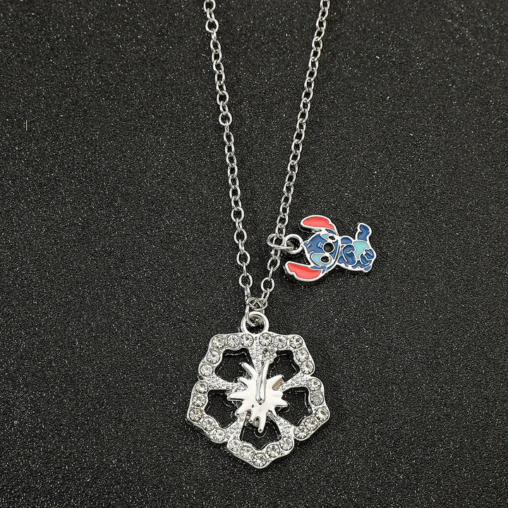 Disney-Stitch Cartoon Necklace Cute Jewelry Pendant Gift