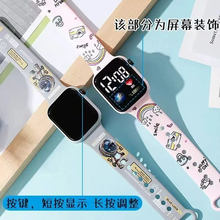 New Disney Stitch Color Printed LED Student Watch Y1