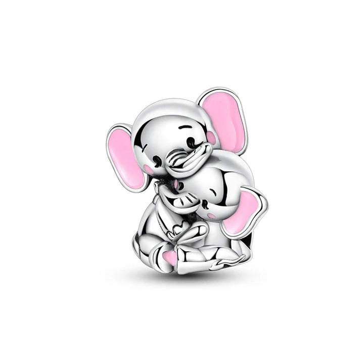 2025 New 925 Sterling Silver Pink Heart Charms Fit Pandora