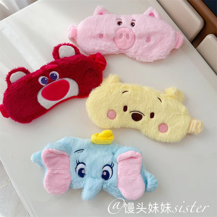 Cute Sleeping Eyepatch Stitch Dumbo Sullivan Plush Eye Mask