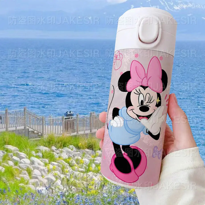 Disney Cute Mickey Minnie Mouse Thermos Cup 420ml Water Bottle