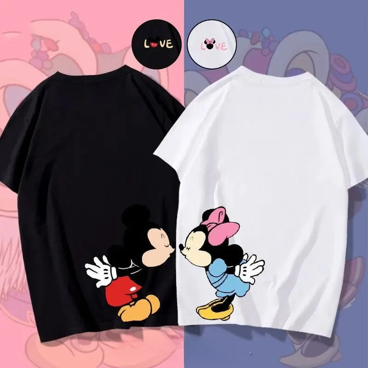 Disney Cartoon T Shirt Mickey Mouse Couple Clothes Family Tee