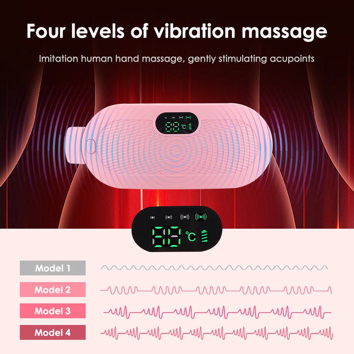 Electric Heating Massage Belt – Ultimate Menstrual Cramp Relief &amp; Comfort | Abdominal Heating Pad for Period Pain &amp; Discomfort