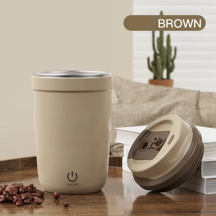 Mini Electric Coffee Self Mixing Mug Waterproof USB Rechargeable 380ML