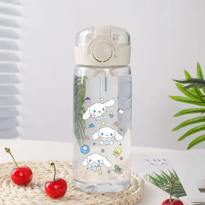 Disney Cinnamon Cup Clear Water Bottle 400ML Leak Proof