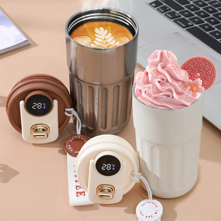 Smart Thermos Bottle LED Temperature Display Tumbler Mug
