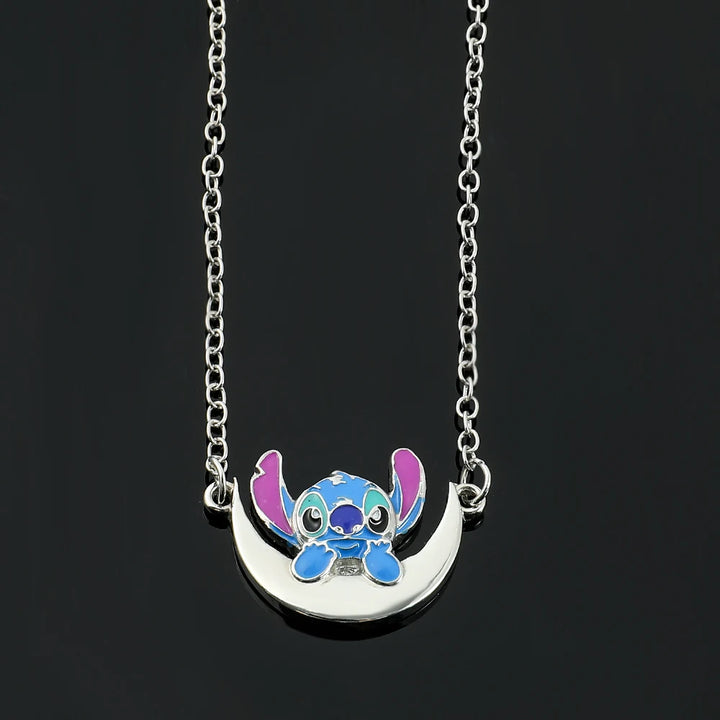 Disney-Stitch Cartoon Necklace Cute Jewelry Pendant Gift