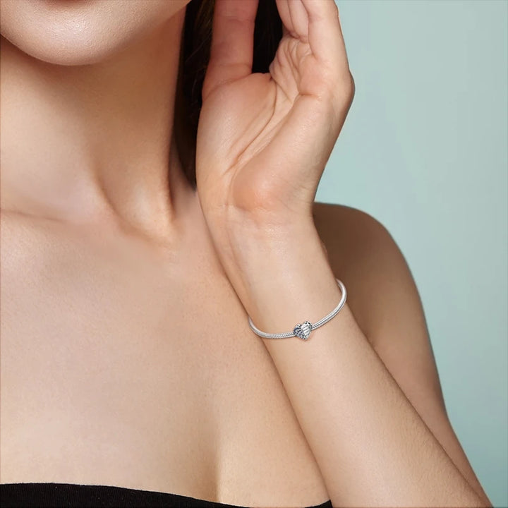 Sterling Silver CZ Dentist Tooth Charm Beads for Women