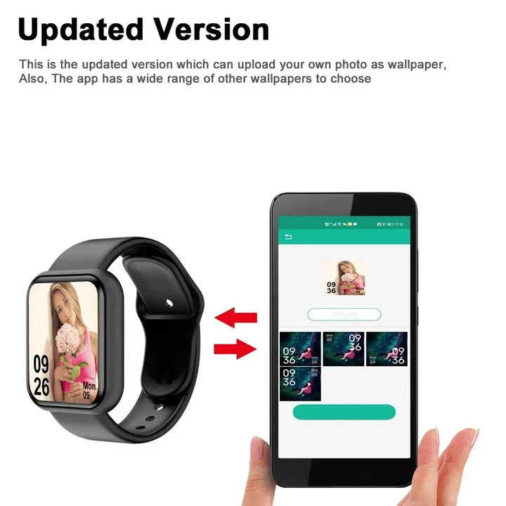 Smart Watch For Women Men Bluetooth Connected Music Fitness