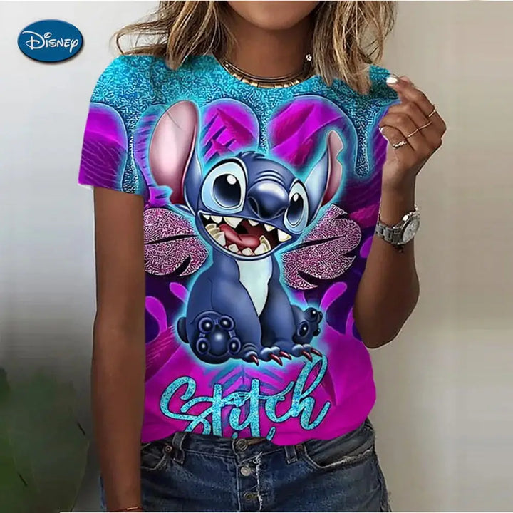 Disney Mickey & Minnie Women’s T-Shirt Cute Casual Top