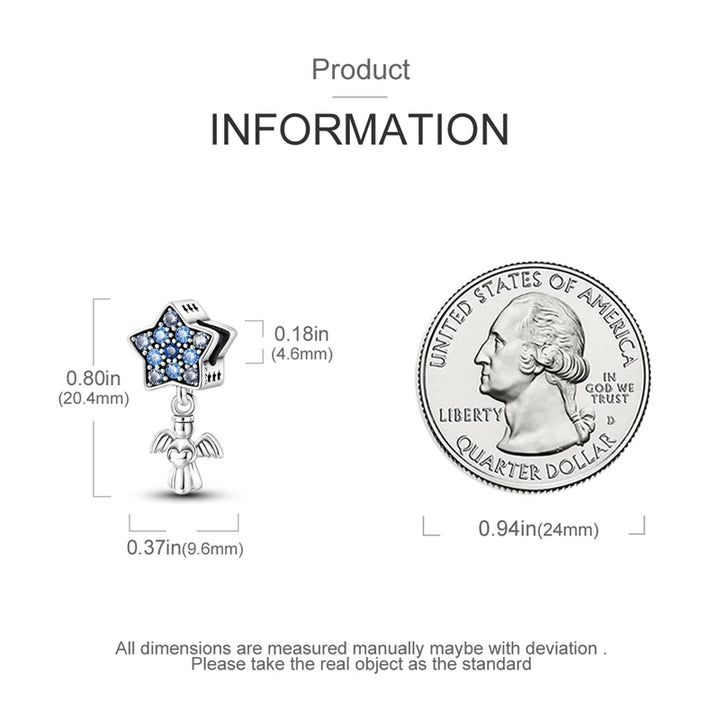 Sterling Silver CZ Dentist Tooth Charm Beads for Women