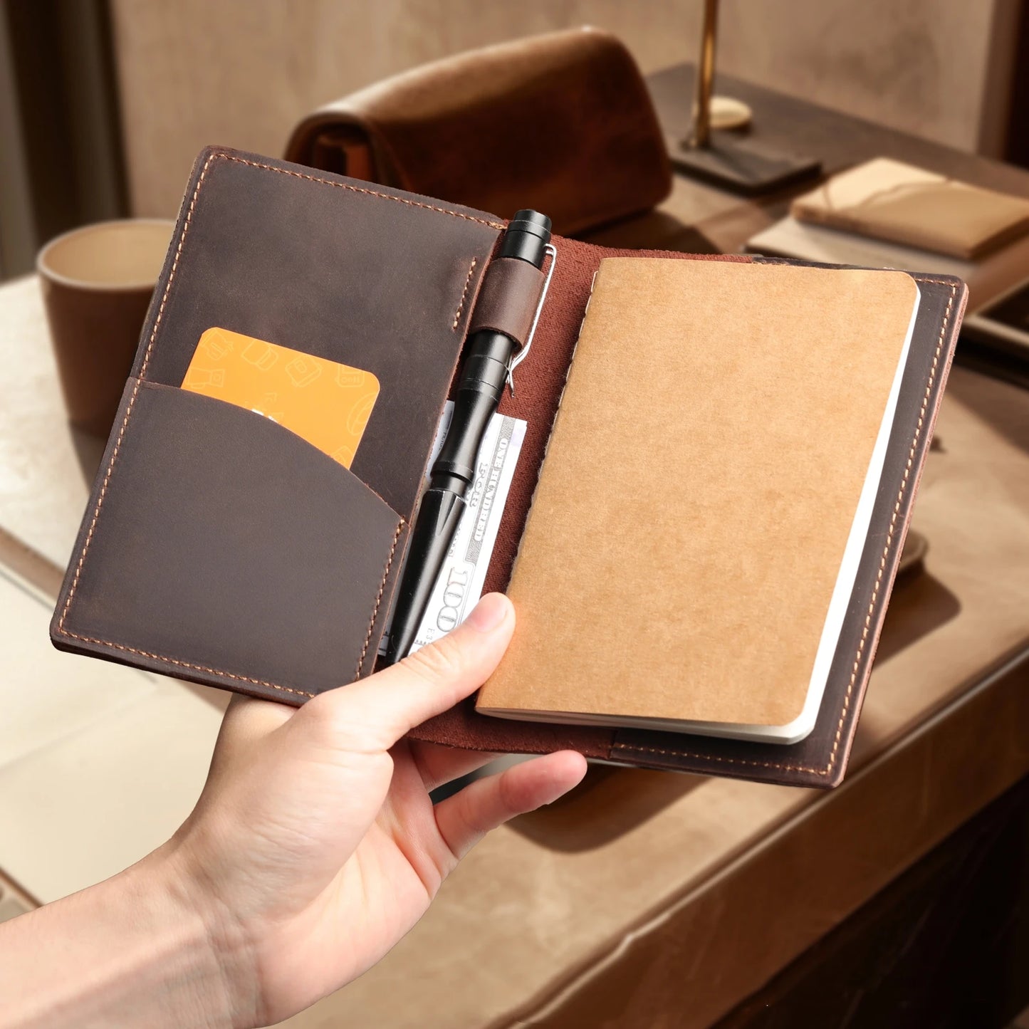 Journal Cover for Field Notes Leather Cover for 3.5" x 5.5" Notebooks (Leather Cover Only)