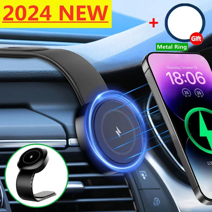 Magnetic Car Wireless Charger Fast Charging Phone Holder Dashboard