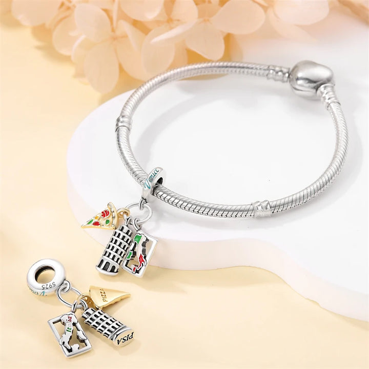 925 Sterling Silver Famous Attractions Eiffel Tower Charms