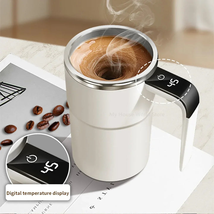 Mini Electric Coffee Self Mixing Mug Waterproof USB Rechargeable 380ML