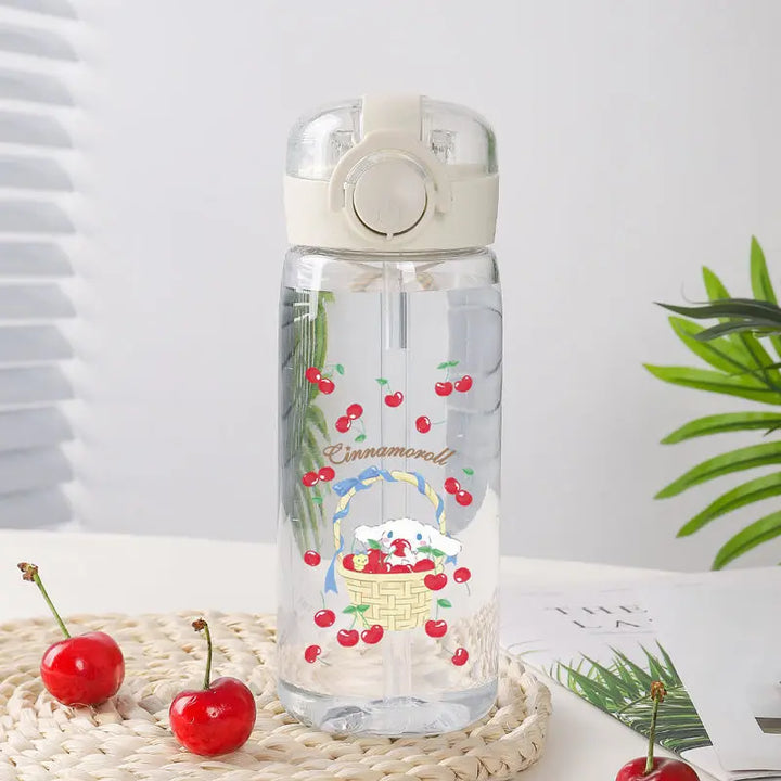 Disney Cinnamon Cup Clear Water Bottle 400ML Leak Proof