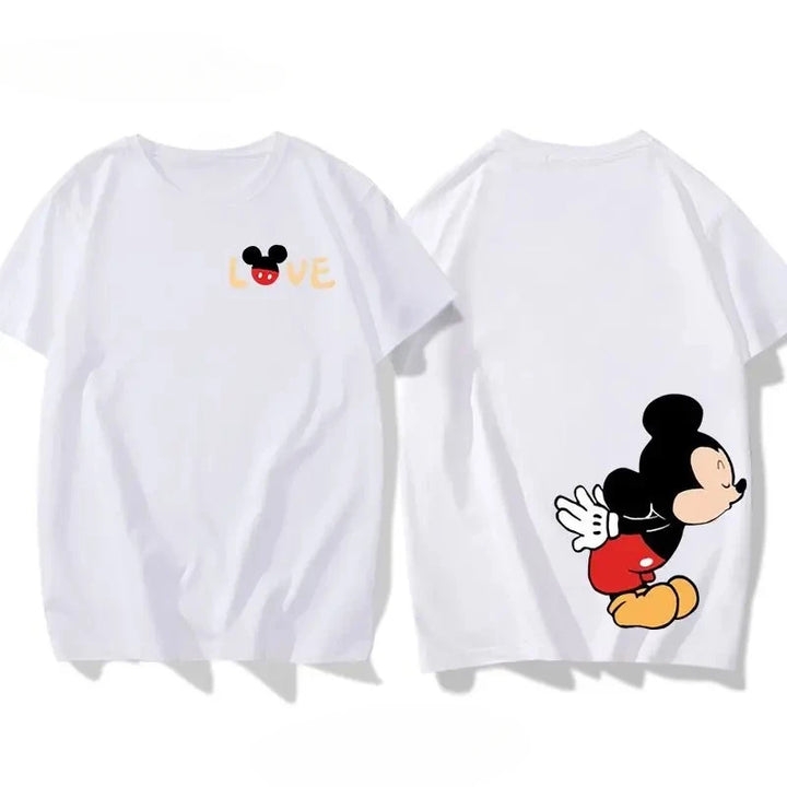 Disney Cartoon T Shirt Mickey Mouse Couple Clothes Family Tee