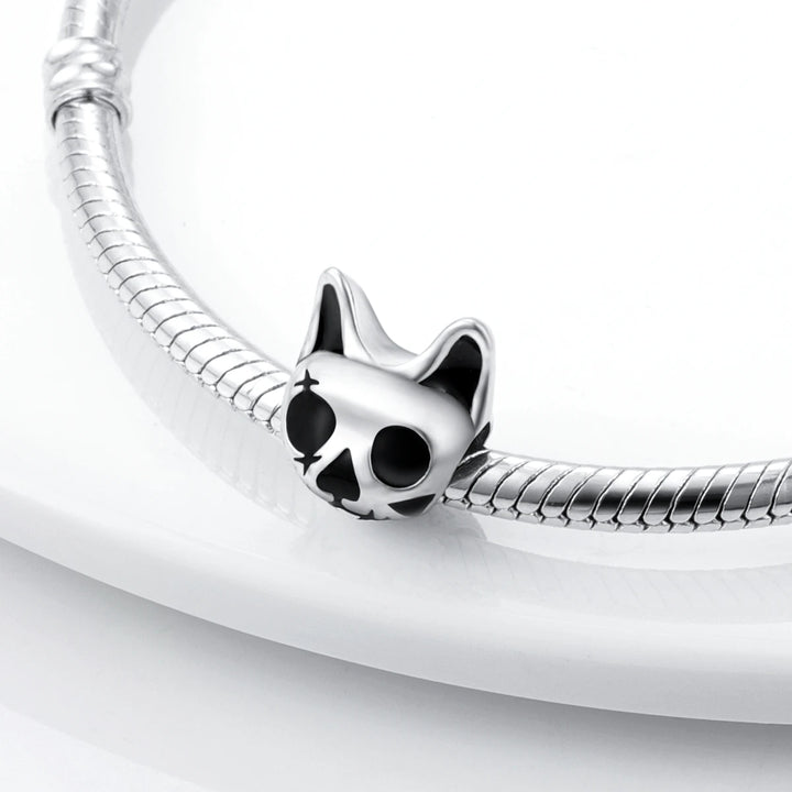 Dog Schnauzer French Bulldog Silver Plated Charm Beads
