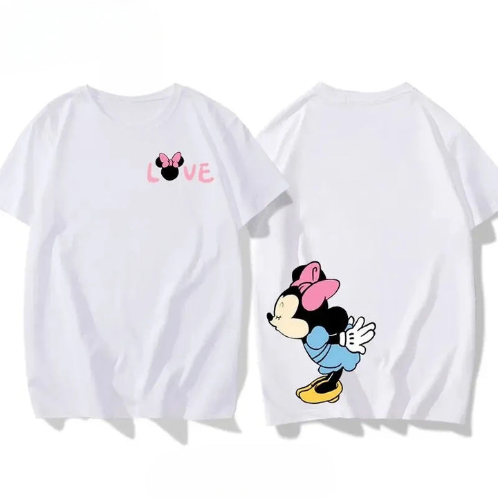 Disney Cartoon T Shirt Mickey Mouse Couple Clothes Family Tee