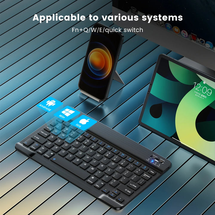 Wireless Keyboard Bluetooth-Compatible Keyboard For Android IOS Windows Mini 78-Key Gaming Keyboard