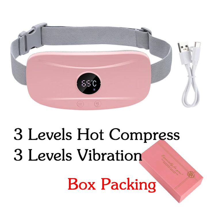 Electric Heating Massage Belt – Ultimate Menstrual Cramp Relief &amp; Comfort | Abdominal Heating Pad for Period Pain &amp; Discomfort