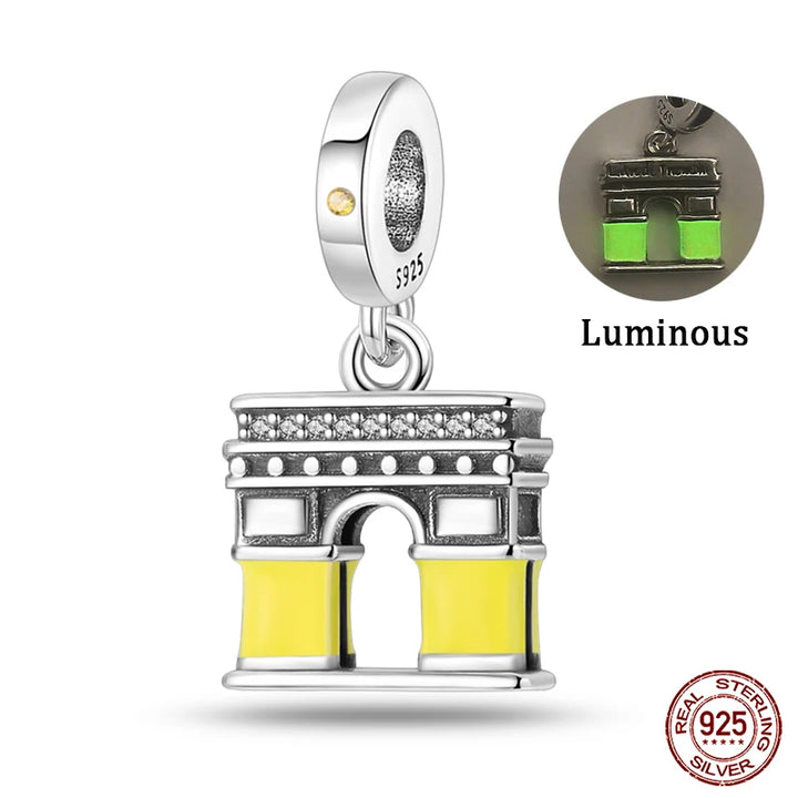 925 Sterling Silver Famous Attractions Eiffel Tower Charms