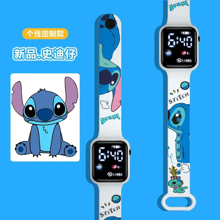 New Disney Stitch Color Printed LED Student Watch Y1