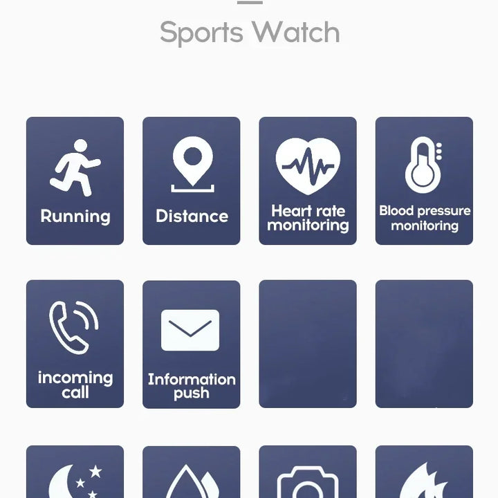 Smart Watch For Women Men Bluetooth Connected Music Fitness