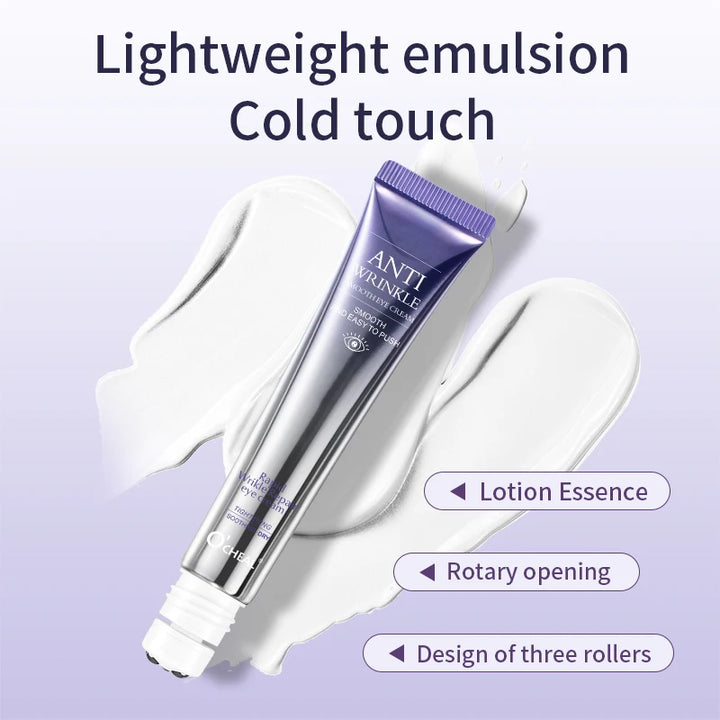 Anti-Wrinkle &amp; Dark Circle Eye Cream – Hydrating Roller Massager for Puffiness, Fine Lines &amp; Aging Skin