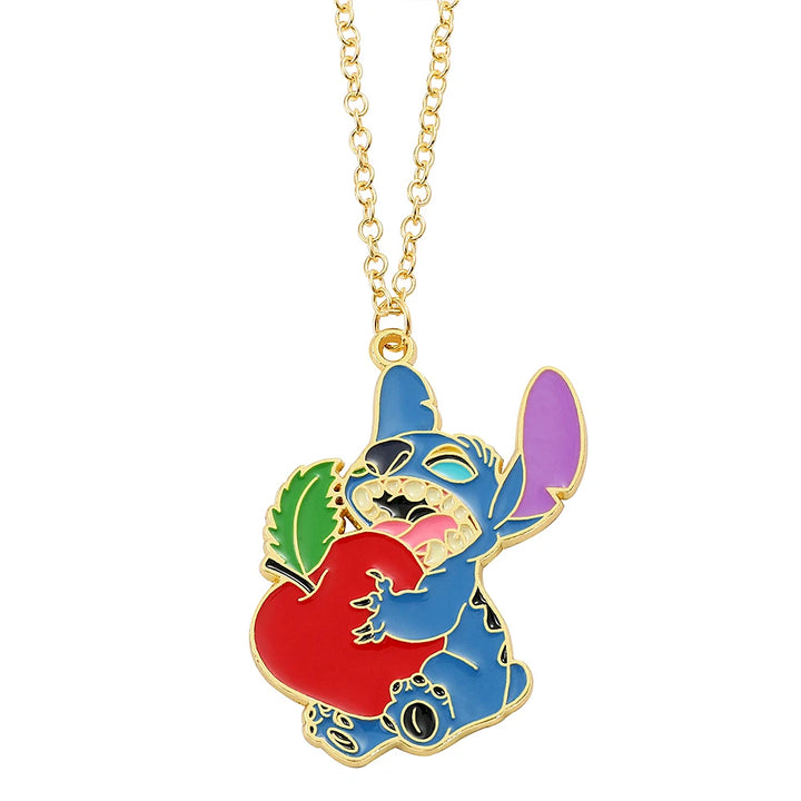 Disney-Stitch Cartoon Necklace Cute Jewelry Pendant Gift