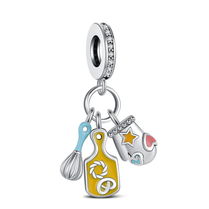 LILAPURA 925 Sterling Silver Cooking Pendant Charm for DIY Jewelry