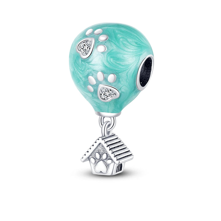 Dog Schnauzer French Bulldog Silver Plated Charm Beads