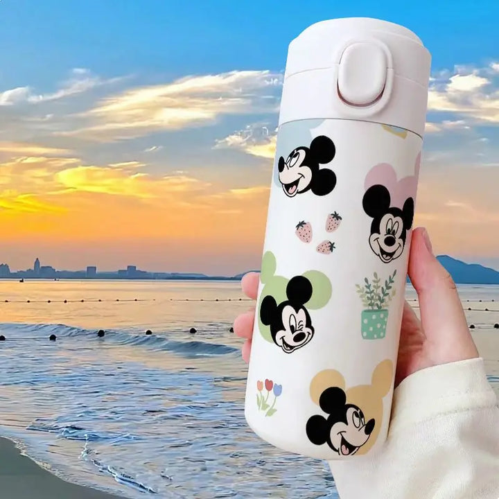 Disney Cute Mickey Minnie Mouse Thermos Cup 420ml Water Bottle