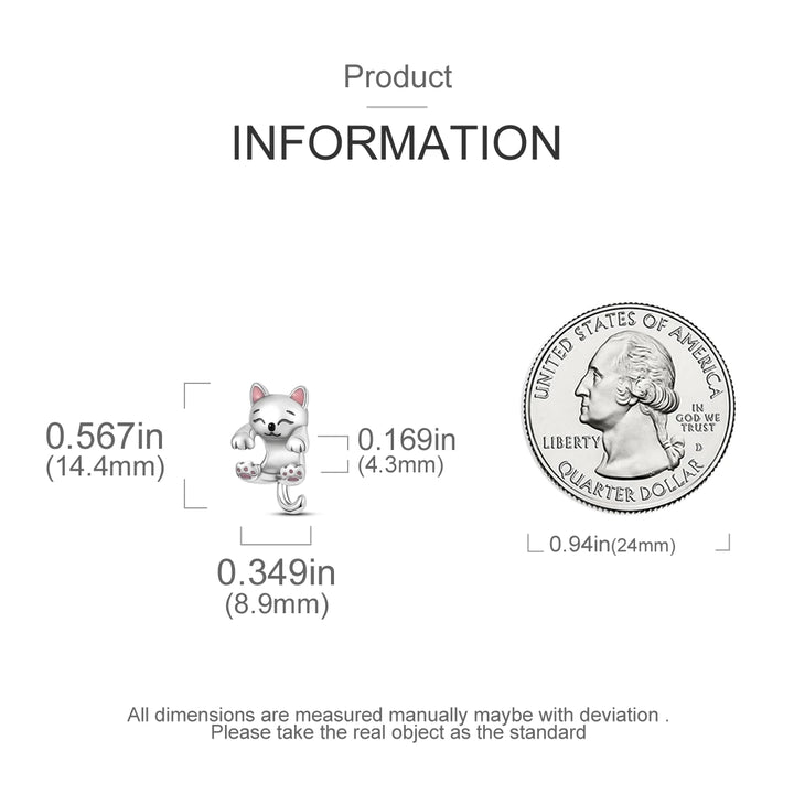 Silver Charms Dog Cat Pet Bead Pendant For Bracelet Diy Jewelry