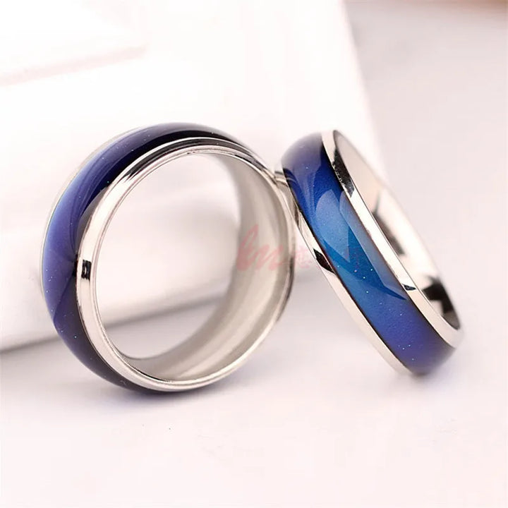 1pc Stainless Steel Mood Ring Changing Color Rings For Couples