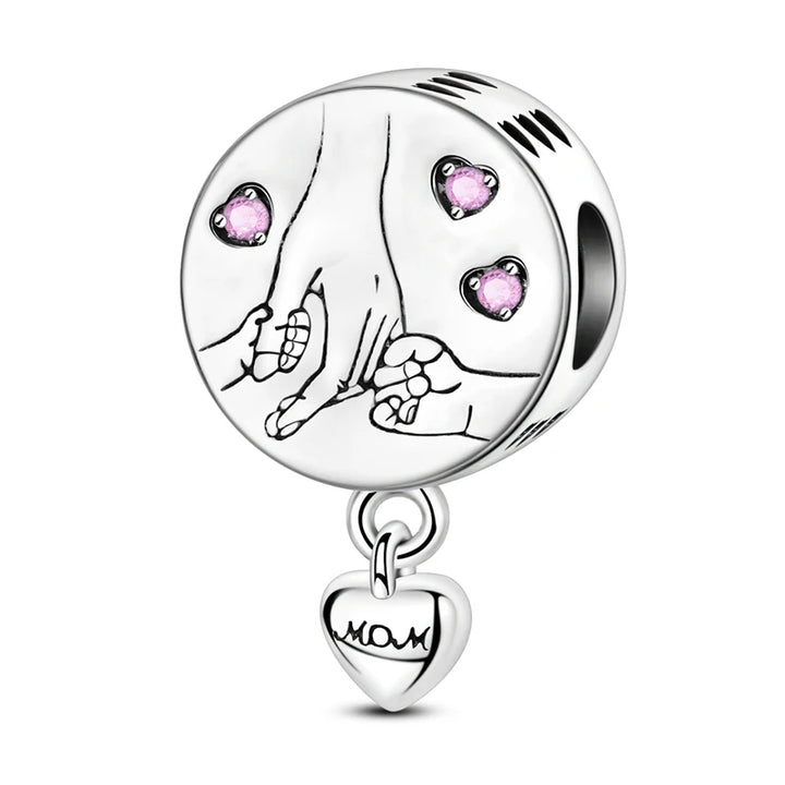 2025 New 925 Sterling Silver Pink Heart Charms Fit Pandora