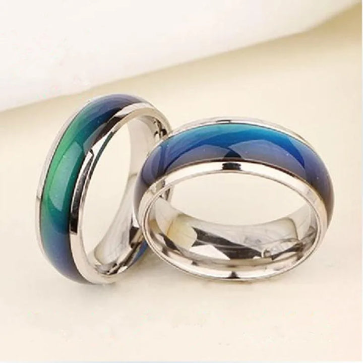 1pc Stainless Steel Mood Ring Changing Color Rings For Couples