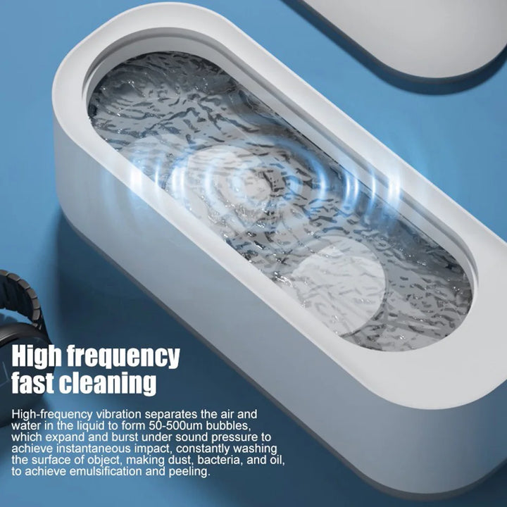 45000Hz Ultrasonic Cleaner – 360° Deep Cleaning for Jewelry, Glasses &amp; Watches | USB-C Rechargeable, Low-Noise &amp; Portable"