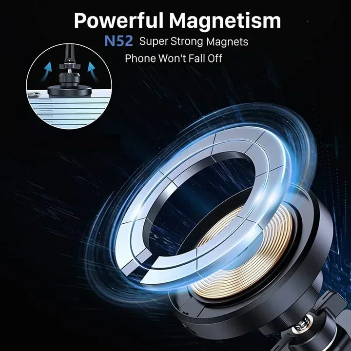 15W Magnetic Car Wireless Charger Stand for iPhone 15 14 13 12 Pro Max Samsung