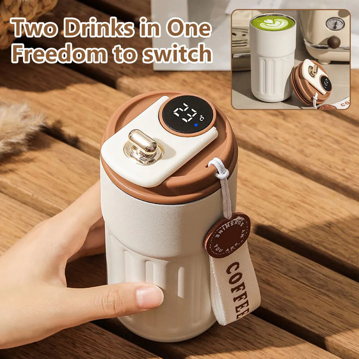Smart Thermos Bottle LED Temperature Display Tumbler Mug